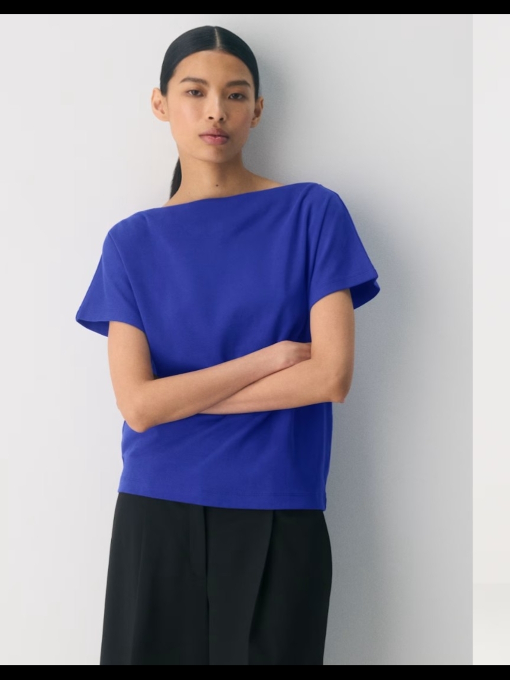 Babaton | InterLock Cotton Caveat T-Shirt | Ablaze Blue | S